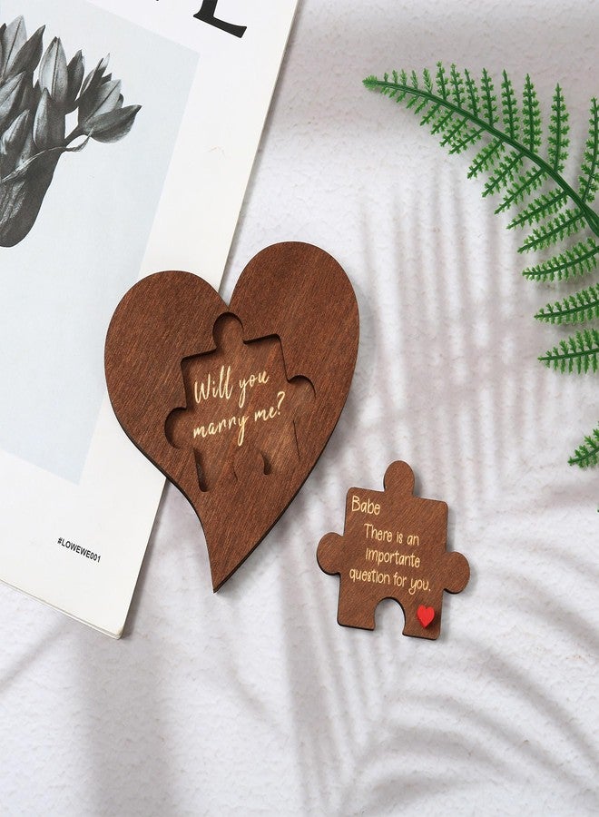 Dvehdbay Will You Marry Me Puzzle - Will You Marry Me Sign, Wedding Proposal Ideas Surprise Engagement Proposal Wooden Sign (Marry Me Puzzle) - Image 5